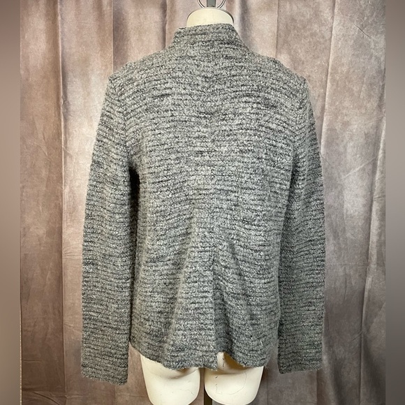 LOU & GRAY Women’s Gray Boucle Open Wool Blend Jacket - Size Small - Picture 3 of 11